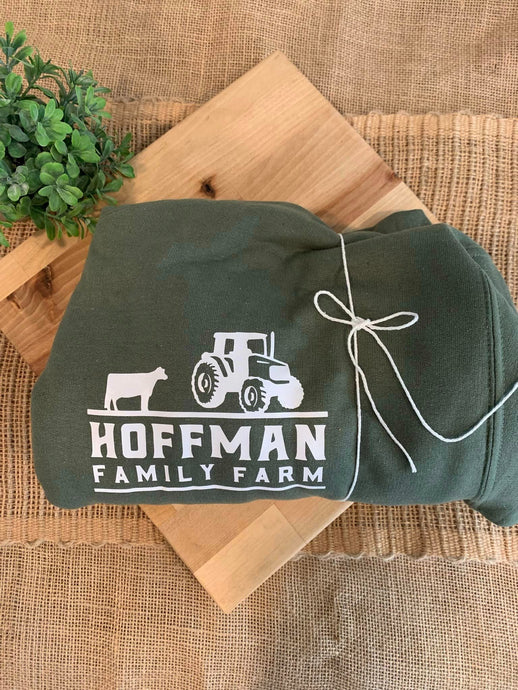 Hoffman Farm Hoodie - Tractor Design (Green)